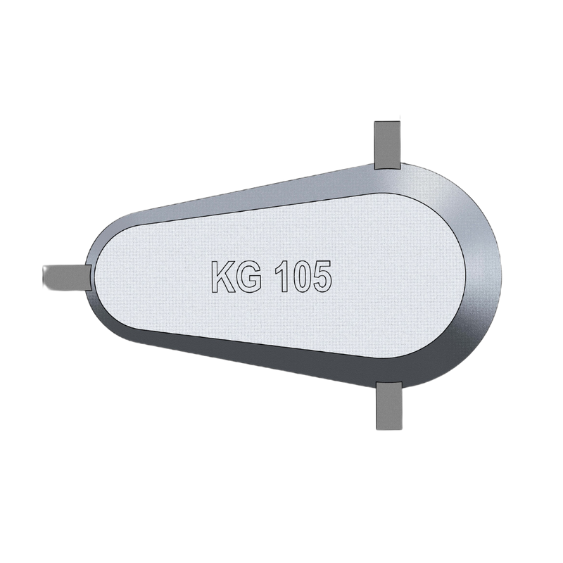 Zinkanod skorv, B111050, Vy ovanifrån, Typ 105