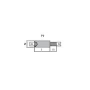 Ritning på Zinkanod PROPP VOLVO-PENTA, 30*17mm, 7/16"UNC (VP838929), B130162 - AnodeFactory