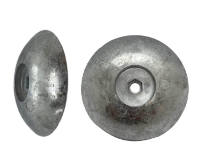 Zinc anode Rudder - Dia: 4.33", 1.54 lb, 2-PACK